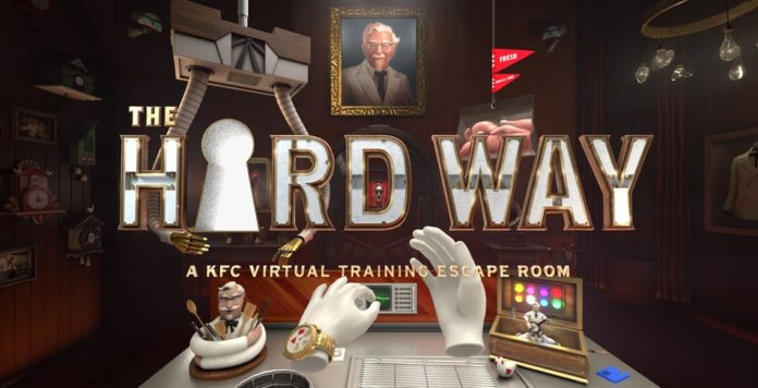 The Hard Way virtual reality experience takes employee training to a new level to teach KFC cooks how to make fried chicken in a way the Colonel never could have imagined.